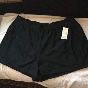 Black swim shorts